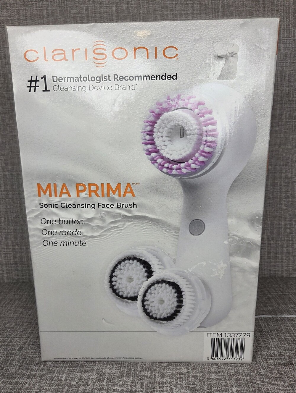 NEW RARE Clarisonic Mia Prima Sonic Cleansing Face Brush 3 heads Sensitive Skin